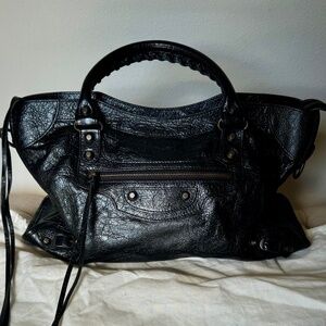 Balenciaga Classic City Bag – Medium, Classic Studs – Black Leather